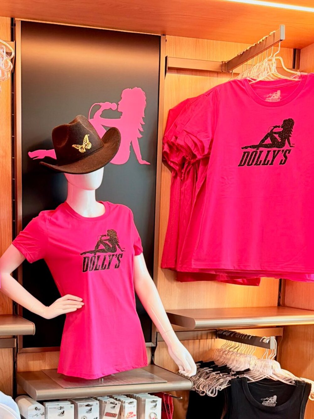 NWT Hot Pink Dolly Parton Glitter Tshirt Med from Dolly's Tennessean Travel Stop